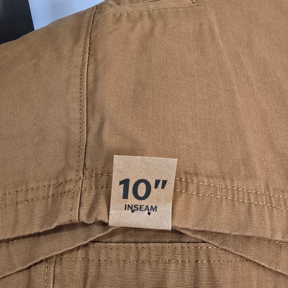 Brahma Relaxed Fit Ripstop Work Rugged Shorts Multi-Use Cargo Pocket Men's Brown - Picture 7 of 8